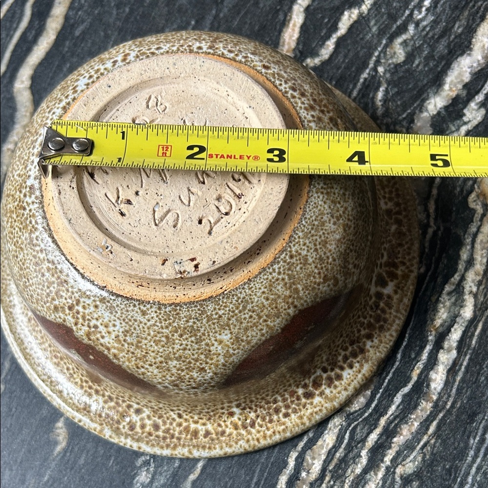 Artisan hand made ceramic 2 Mugs 1 Bowl Set brown speckle - Picture 8 of 13